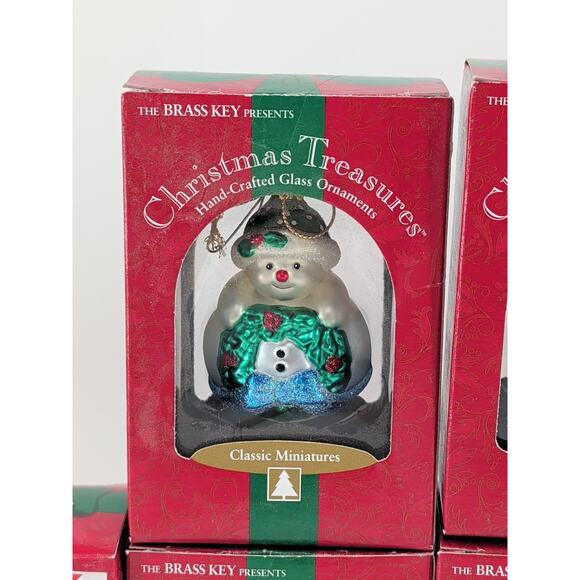 Brass Key Christmas Traditions Classic Miniatures Hand Crafted Snowman Ornaments - Picture 2 of 16